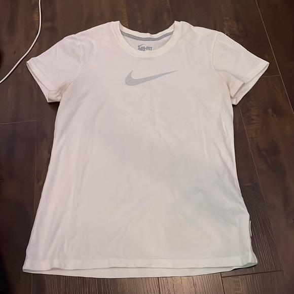 Nike White dri-fit cotton Tee - Picture 1 of 3